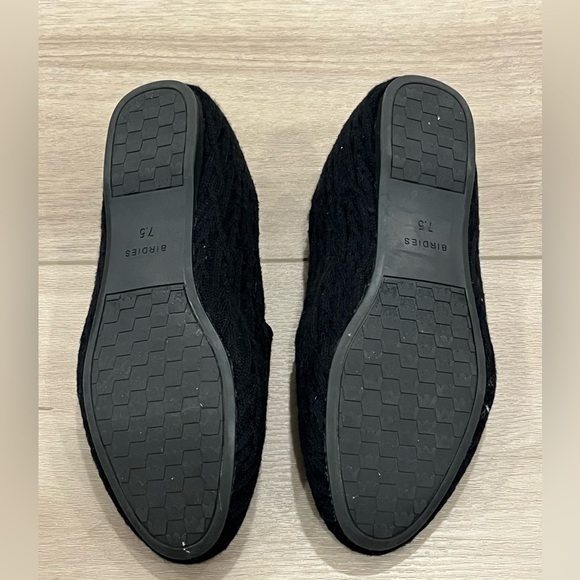 Women's Birdies Faux Fur Lined Starling Cable Knit Shoes Slippers Size 7.5 Black - Picture 6 of 6